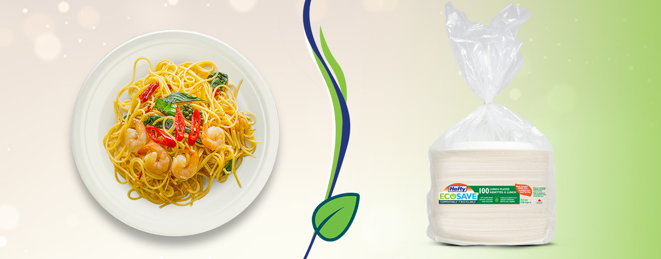 Assiettes à lunch ECOSAVE™ – 100 unités